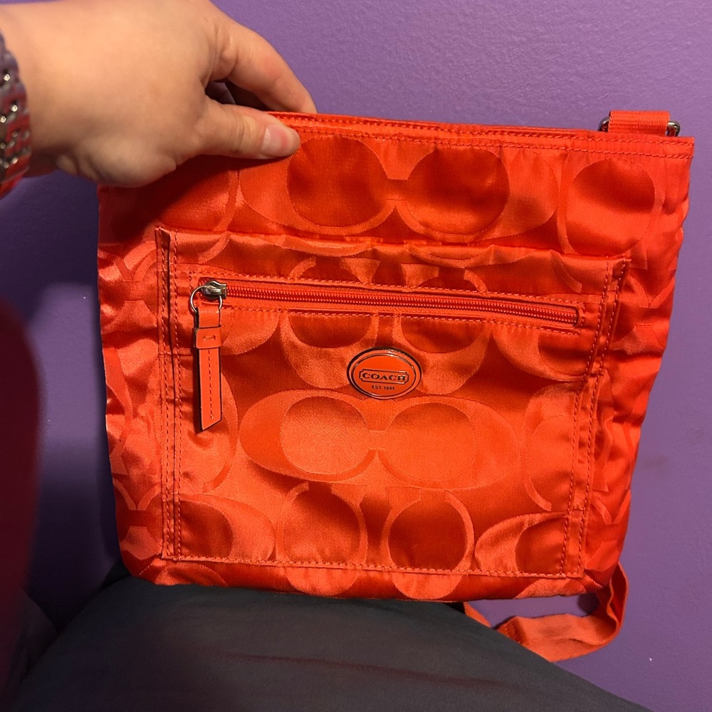 Coach Orange Crossbody Bag
